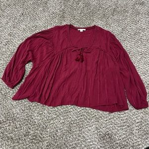 American Eagle red blouse size women’s large